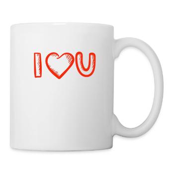Saint-Valentin, Saint-Valentin, Saint-Valentin - Mug blanc - blanc - Droite