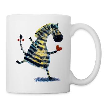 Zebra - Tasse - Weiß - Rechts