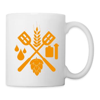 Beer brewer chemistry wheat hops gift - Mug - white - Right