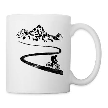 Fahrrad Drahtesel Rennrad Zweirrad - Tasse - Weiß - Rechts