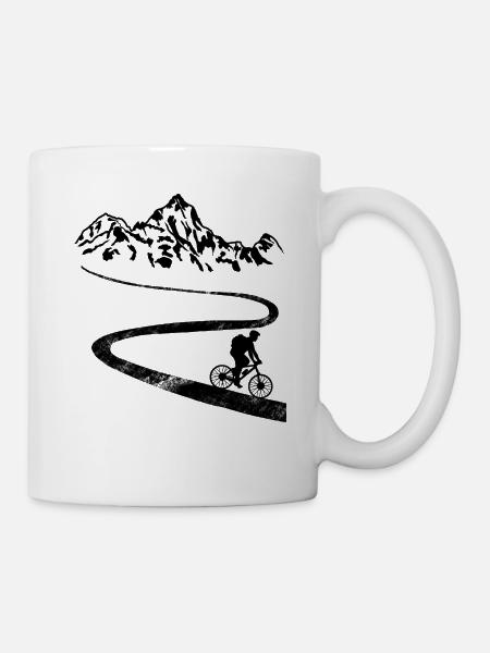 Vélo vélo de course vélo deux roues - Mug blanc - blanc