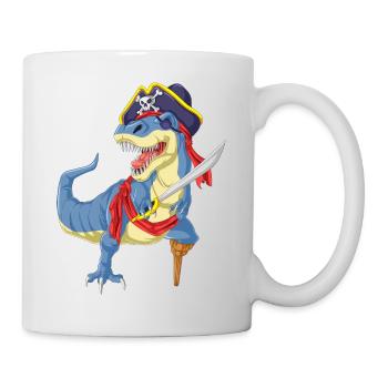 pirate dinosaur - Mug - white - Right