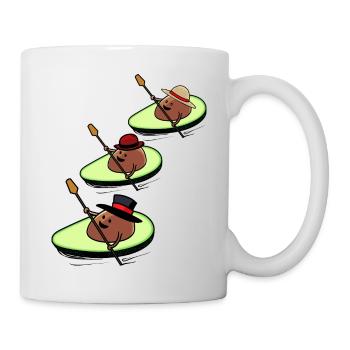 Canoe Avocado Race Paddle Boat Kids Child - Mug - white - Right
