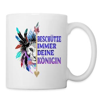 Löwe Pärchen Design! - Tasse - Weiß - Rechts