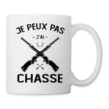 Je Peux Pas J'ai Chasse - Mug blanc - blanc - Droite