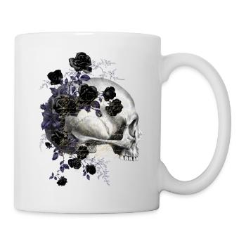 Night Flowers Gothik Goth Skull Death Skull Punk - Mug - white - Right
