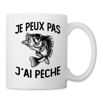 Je Peux Pas J'ai Pêche - Mug blanc - blanc - Droite