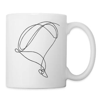 Single line Paraglider, Gleitschirm, Paragliding - Mug - white - Right