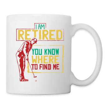 Golfer Golf in der Rente Geschenk für Golfspieler - Tasse - Weiß - Rechts