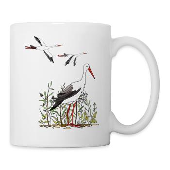 Störche - Tasse - Weiß - Rechts