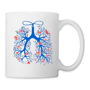 Lunge aus Blumen/Baum - Tasse - Weiß - Rechts