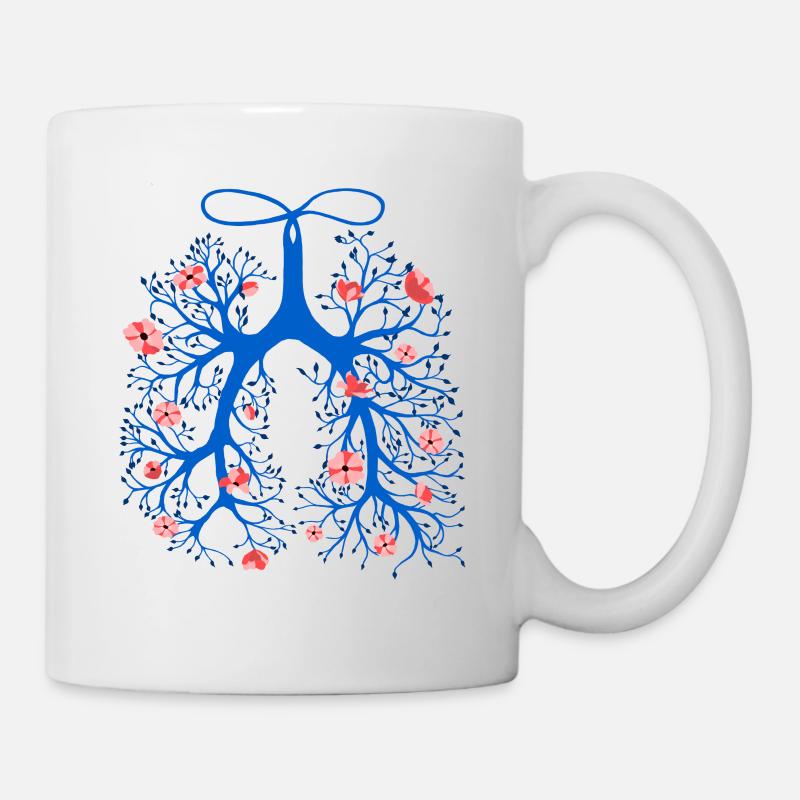 Poumons en fleurs/arbres - Mug blanc - blanc