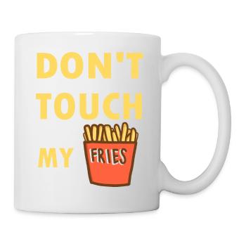 Dont Touch My Fries - Sort amusant - Mug blanc - blanc - Droite