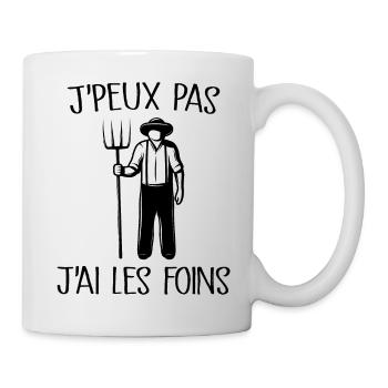 Je Peux Pas J'ai Les Foins - Mug blanc - blanc - Droite