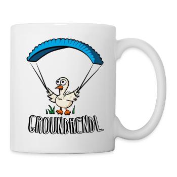Groundhendl Groundhandling Hendl Parapente Poulet - Mug blanc - blanc - Droite