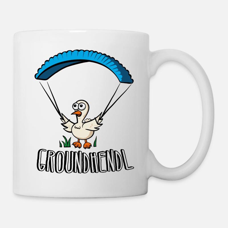 Groundhendl Groundhandling Hendl Paragliding Chicken - Mug - white