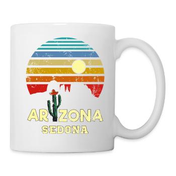 Sedona Arizona Vintage Sunset - Tasse - Weiß - Rechts