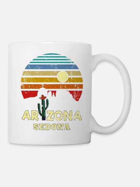 Sedona Arizona Vintage Sunset - Tasse - Weiß