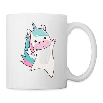Einhorn magische Einhörner pink kawaii Tiere - Tasse - Weiß - Rechts
