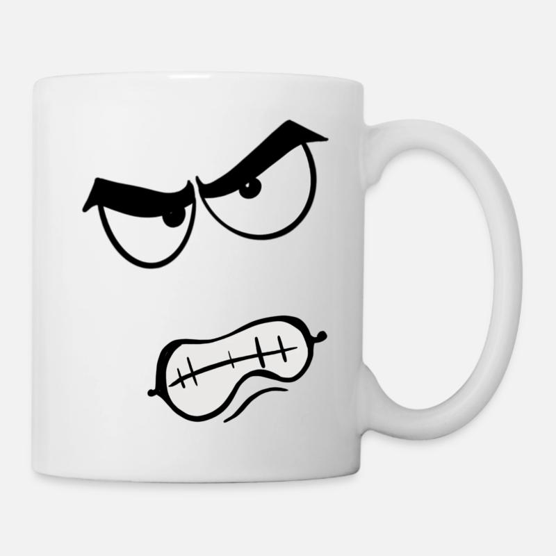 Wütende Toon Gesicht - Tasse - Weiß