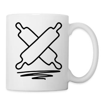 Rouleau de pâte - Mug blanc - blanc - Droite