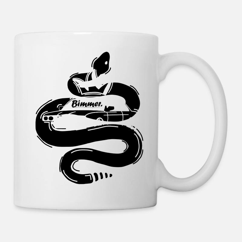 Bimmer Autos und Schlange - Tasse - Weiß