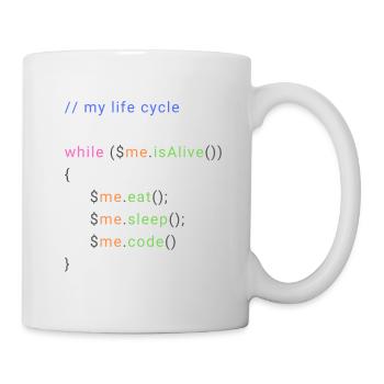 my life cycle dev - Tasse - Weiß - Rechts