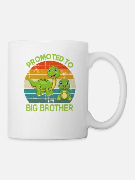 Gefördert zu big brother dinosaurier / Dino Big Bro - Tasse - Weiß
