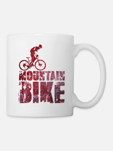 Mountainbike - Tasse - Weiß