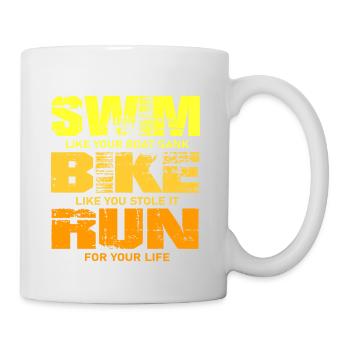 SWIM BIKE RUN - Mug - white - Right