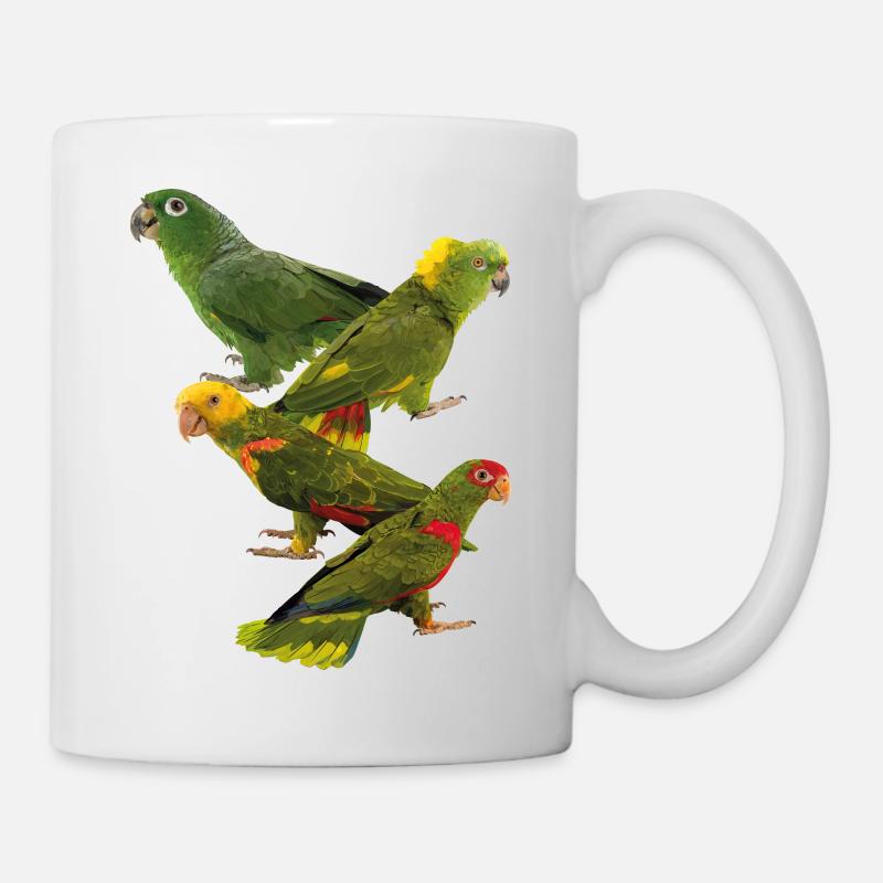 Papageien - Tasse - Weiß