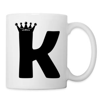 buchstabe K krone - Tasse - Weiß - Rechts