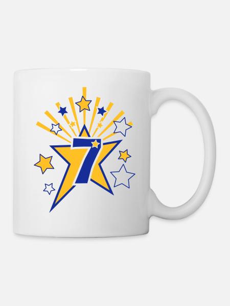 Birthday Star 7 - Mug - white