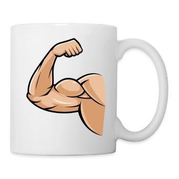 biceps muskel - Tasse - Weiß - Rechts