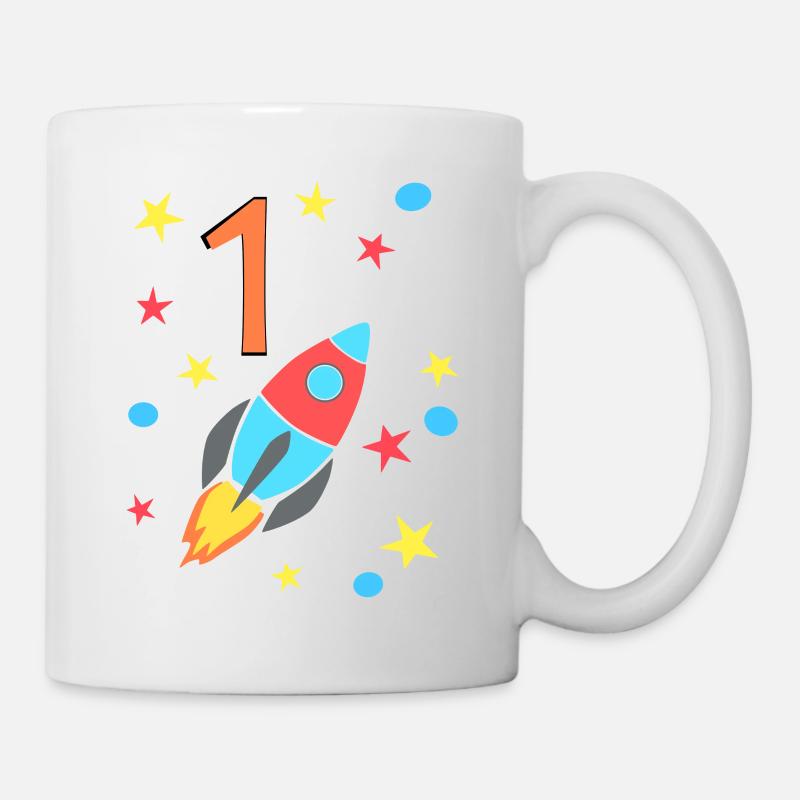 Geburtstagsrakete 1 - Tasse - Weiß