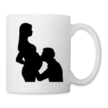 Pregnancy couple - Mug - white - Right