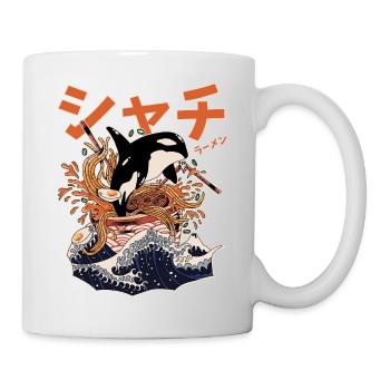 The Great Killer Whale Ramen (Japanese Text) - Mug - white - Right