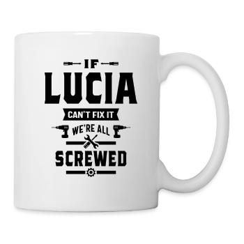 Lucia Personalized Name Birthday Gift - Mug - white - Right