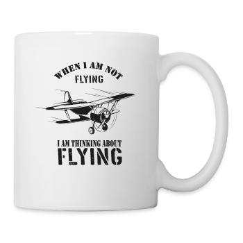 Retro pilot pilot Airplane pilot gifts - Mug - white - Right