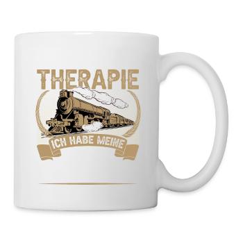 Modelleisenbahn Therapie - Tasse - Weiß - Rechts