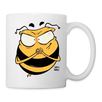 Biene fies - Tasse - Weiß - Rechts