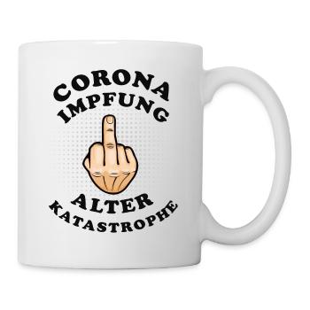 Corona Impfung Deutschland Alter Katastrophe - Tasse - Weiß - Rechts