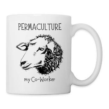 Permaculture - my Co-Worker / sheep - Mug - white - Right