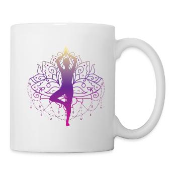 Tree Yoga Pose - Mug - white - Right