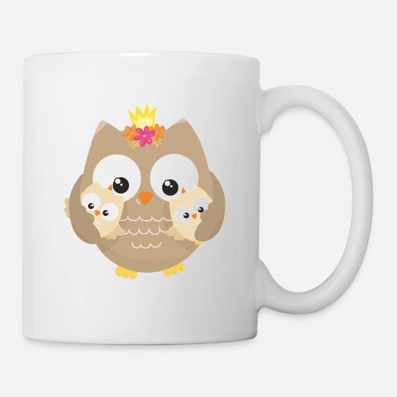 Eulen Mama - Tasse - Weiß