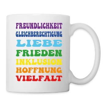 regenbogen csd diversity - Tasse - Weiß - Rechts