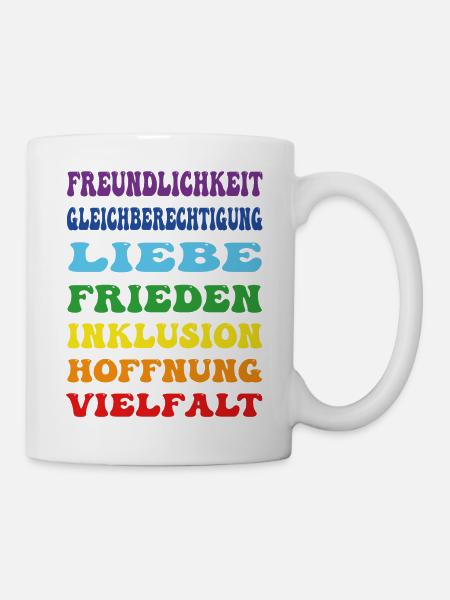regenbogen csd diversity - Tasse - Weiß