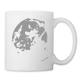 Vollmond und Klettern - Natur und Sport - Tasse - Weiß - Rechts