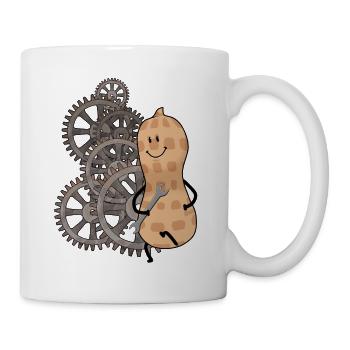 Zahnräder Zahnrad Erdnuss Schraubenschlüssel Rad - Tasse - Weiß - Rechts