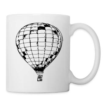 Ballon géométrique à air chaud - Mug blanc - blanc - Droite
